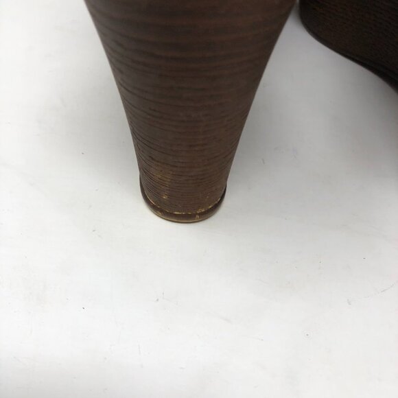 Italian Shoemakers Metallic Wedge Sandals 11 - Picture 8 of 10